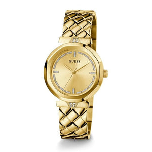 Guess Rumour Quartz Gold Dial Gold Steel Strap Watch For Women - GW0613L2 Buy Now By Guess