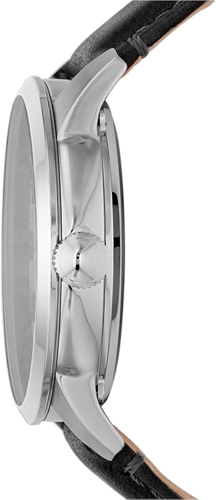 Fossil Townsman Automatic Skeleton Silver Dial Black Leather Strap Watch for Men - ME3041 Buy Now By Fossil