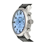 Fossil Pilot Chronograph Sky Blue Dial Black Leather Strap Watch for Men - FS5162 Buy Now By Fossil