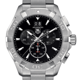 Tag Heuer Aquaracer Chronograph Black Dial Silver Steel Strap Watch for Men - CAY1110.BA0927 Buy Now By Tag Heuer