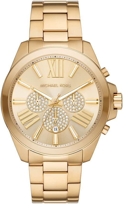 Michael Kors Wren Chronograph Gold Dial Gold Steel Strap Watch For Men - MK8928 Buy Now By Michael Kors
