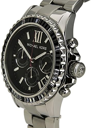 Michael Kors Everest Chronograph Black Dial Silver Steel Strap Watch For Women - MK5753 Buy Now By Michael Kors