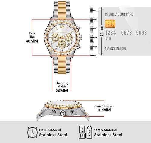 Michael Kors Berkley Chronograph Silver Dial Two Tone Steel Strap Watch For Women - MK7415 Buy Now By Michael Kors