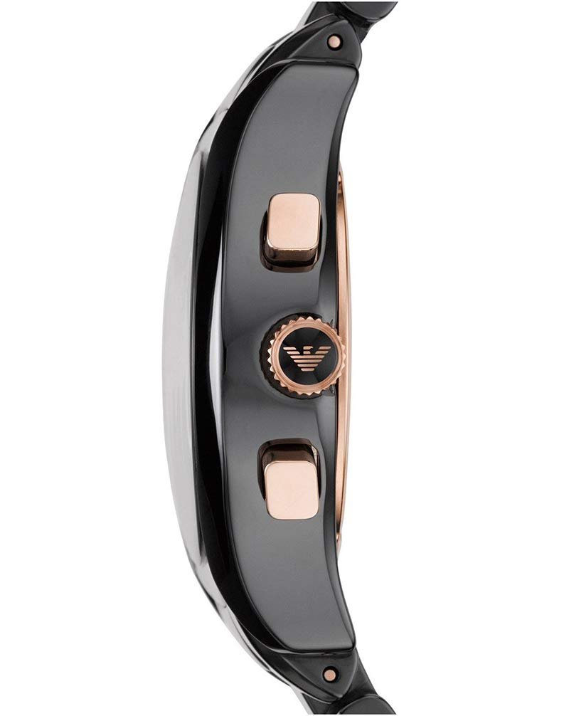 Emporio Armani Chronograph Black Ceramic Stainless Steel Dial Watch For Women - AR1411 Buy Now By Emporio Armani