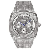 Bulova Crystal Collection Phantom Silver Dial Silver Steel Strap Watch for Men - 96C002 Buy Now By Bulova