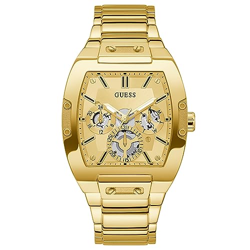 Guess Phoenix Multi Function Gold Dial Gold Steel Strap Watch for Men - GW0456G2 Buy Now By Guess