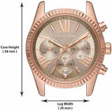 Michael Kors Lexington Chronograph Grey Dial Rose Gold Steel Strap Watch For Women - MK7217 Buy Now By Michael Kors