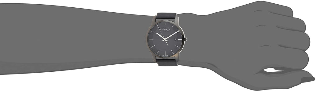 Calvin Klein City Quartz Black Dial Black Leather Strap Watch for Men - K2G2G4C1 Buy Now By Calvin Klein