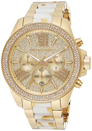 Michael Kors Wren Diamonds Gold Dial Two Tone Steel Strap Watch for Women - MK6157 Buy Now By Michael Kors