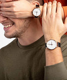 Calvin Klein Even White Dial Black Leather Strap Watch for Women - K7B216C6 Buy Now By Calvin Klein