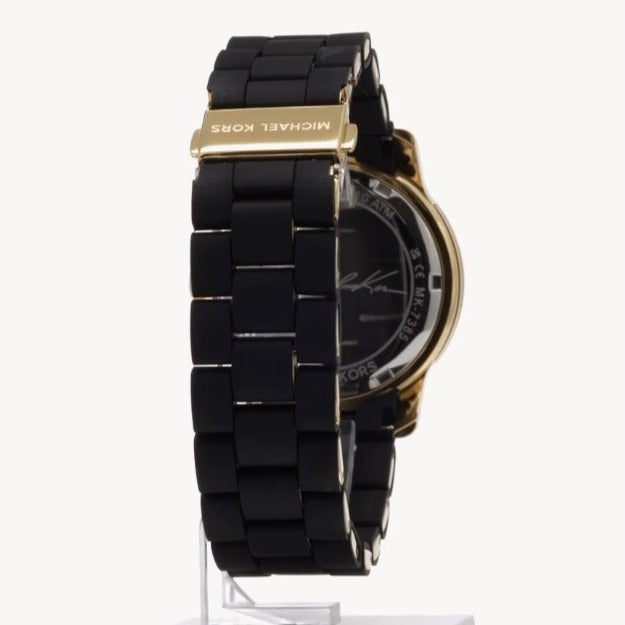 Michael Kors Runway Chronograph Black Dial Black Silicone Strap Watch For Women - MK7385 Buy Now By Michael Kors