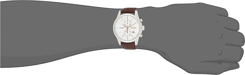 Hugo Boss Jet Chronograph Quartz Silver Dial Brown Leather Strap Watch For Men - HB1513280 Buy Now By Hugo Boss