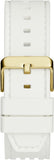Guess Phoenix Analog Gold Dial White Silicone Strap Watch For Men - GW0499G5 Buy Now By Guess