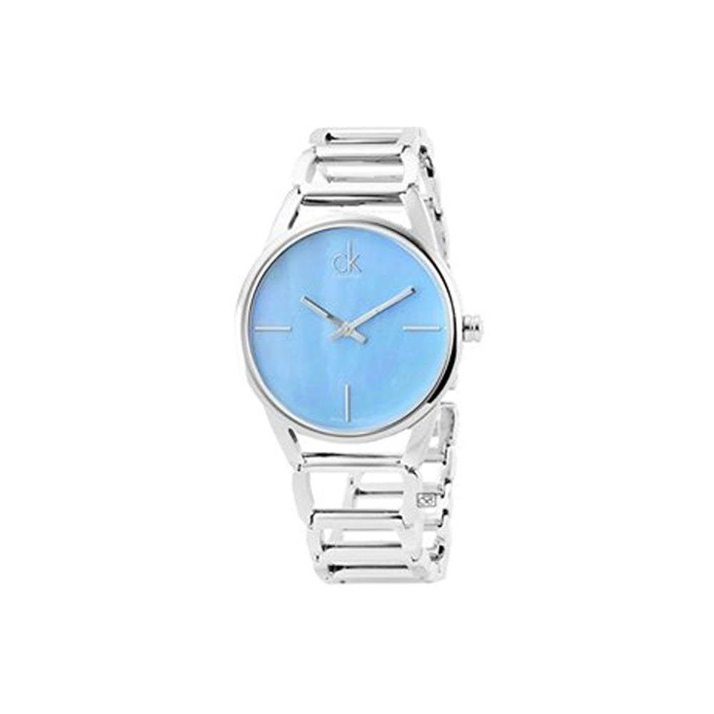 Calvin Klein Stately Blue Mother of Pearl Dial Silver Steel Strap Watch for Women - K3G2312N Buy Now By Calvin Klein