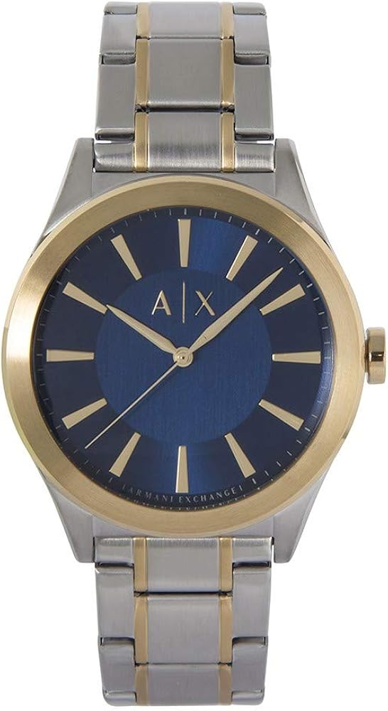 Armani Exchange Nico Quartz Blue Dial Two Tone Steel Strap Watch For Men - AX2332 Buy Now By Armani Exchange