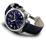 Tissot PRC 200 Chronograph Blue Dial Blue Leather Strap Watch For Men - T055.417.16.047.00 Buy Now By Tissot
