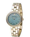 Swarovski Daytime Crystals Turquoise Dial Gold Steel Strap Watch for Women - 5182212 Buy Now By Swarovski
