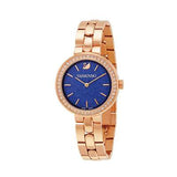 Swarovski Daytime Glittering Blue Dial Rose Gold Steel Strap Watch for Women - 5182277 Buy Now By Swarovski