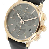 Calvin Klein Posh Grey Dial Black Leather Strap Watch for Men - K8Q376C3 Buy Now By Calvin Klein