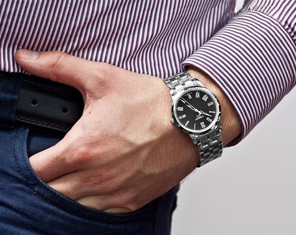 Tissot T Classic Dream Black Dial Silver Steel Strap Watch for Men - T033.410.11.053.01 Buy Now By Tissot