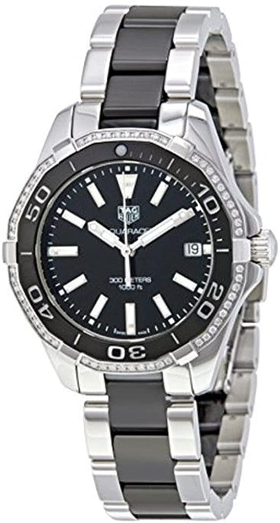 Tag Heuer Aquaracer Quartz Diamonds Black Dial Two Tone Steel Strap Watch for Women - WAY131G.BA0913 Buy Now By Tag Heuer