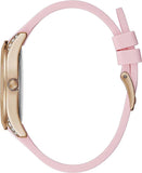 Guess Clarity Gold Dial Pink Silicone Strap Watch for Women - GW0109L2 Buy Now By Guess