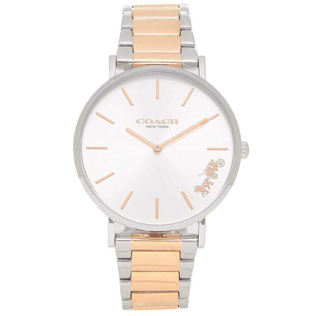 Coach Perry Silver Dial Two Tone Steel Strap Watch for Women - 14503346 Buy Now By Coach
