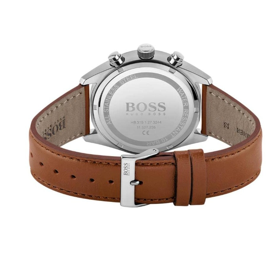 Hugo Boss Champion White Dial Brown Leather Strap Watch for Men - 1513879 Buy Now By Hugo Boss