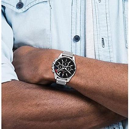 Tommy Hilfiger Mason Multifunction Black Dial Silver Steel Strap Watch For Men - 1791936 Buy Now By Tommy Hilfiger
