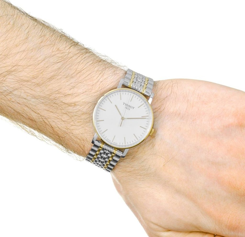 Tissot Everytime Medium White Dial Two Tone Mesh Bracelet Watch For Men - T109.410.22.031.00 Buy Now By Tissot