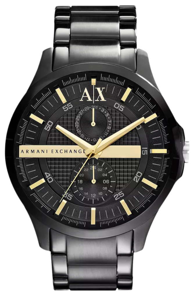 Armani Exchange Hampton Chronograph Black Dial Black Steel Strap Watch For Men - AX2121 Buy Now By Armani Exchange