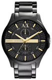 Armani Exchange Hampton Chronograph Black Dial Black Steel Strap Watch For Men - AX2121 Buy Now By Armani Exchange