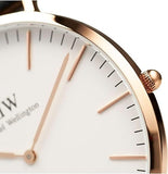 Daniel Wellington Classic Somerset White Dial Blue Leather Strap Watch For Men - DW00100121 Buy Now By Daniel Wellington