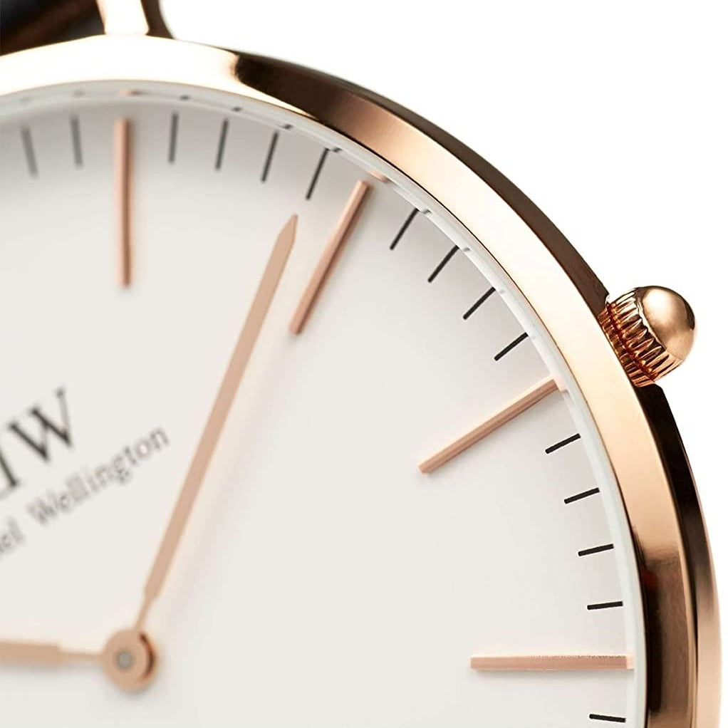 Daniel Wellington Classic Sheffield White Dial Black Leather Strap Watch For Men - DW00100007 Buy Now By Daniel Wellington