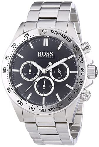 Hugo Boss Ikon Black Dial Silver Steel Strap Watch for Men - 1512965 Buy Now By Hugo Boss