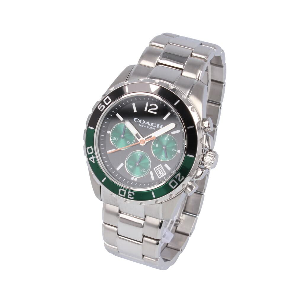 Coach Kent Green Dial Silver Steel Strap Watch for Men - 14602557 Buy Now By Coach