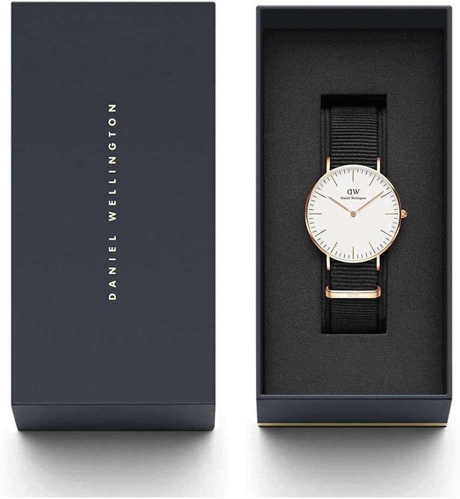 Daniel Wellington Classic Cornwall White Dial Black Nylon Strap Watch For Women - DW00100259 Buy Now By Daniel Wellington