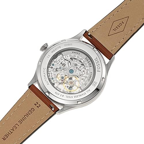 Fossil Forrester Luggage Automatic Skeleton Blue Dial Brown Leather Strap Watch for Men - ME3179 Buy Now By Fossil