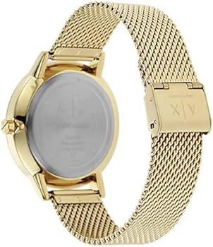 Armani Exchange Cayde Chronograph Black Dial Gold Mesh Strap Watch For Men - AX2715 Buy Now By Armani Exchange
