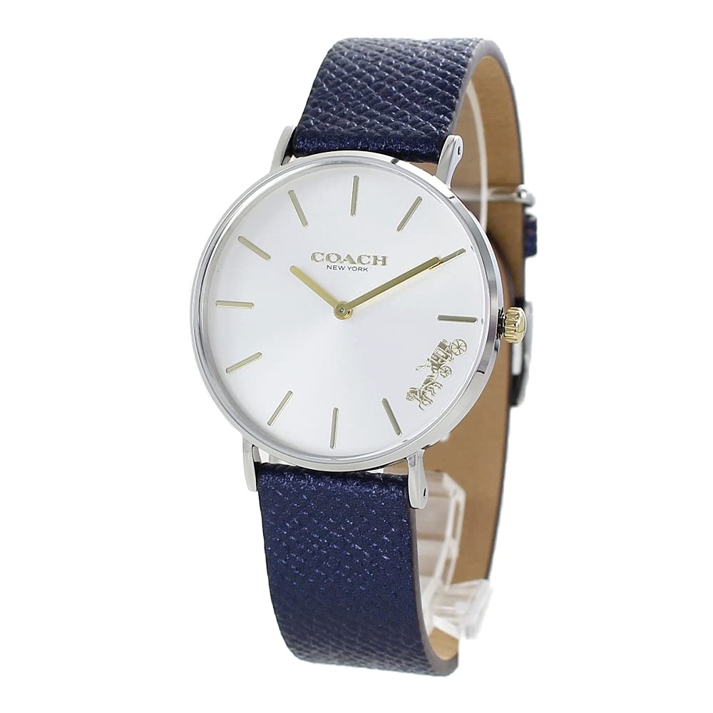 Coach Perry White Dial Blue Leather Strap Watch for Women - 14503156 Buy Now By Coach