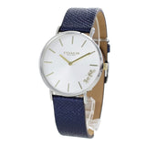 Coach Perry White Dial Blue Leather Strap Watch for Women - 14503156 Buy Now By Coach