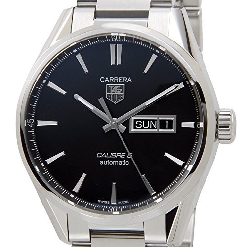 Tag Heuer Carrera Calibre 5 Automatic Black Dial Silver Steel Strap Watch for Men - WAR201A.BA0723 Buy Now By Tag Heuer