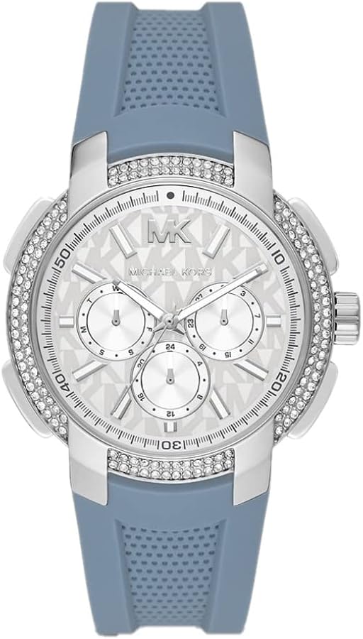 Michael Kors Sidney Chambray Multifunction Blue Dial Blue Silicone Strap Watch For Women - MK7220 Buy Now By Michael Kors