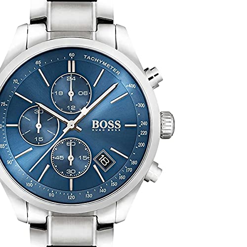 Hugo Boss Grand Prix Blue Dial Silver Steel Strap Watch for Men - 1513478 Buy Now By Hugo Boss