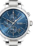 Hugo Boss Grand Prix Blue Dial Silver Steel Strap Watch for Men - 1513478 Buy Now By Hugo Boss