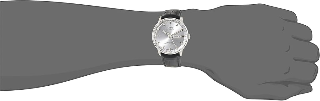 Mido Comander II Automatic Chronometer Silver Dial Black Leather Strap Watch For Men - M021.431.16.031.00 Buy Now By Mido
