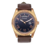 Guess Connoisseur Blue Dial Brown Leather Strap Watch For Men - GW0353G2 Buy Now By Guess