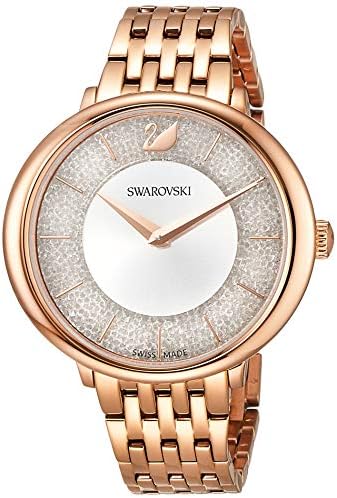 Swarovski Crystalline Chic Analog Silver Dial Rose Gold Steel Strap Watch for Women - 5544590 Buy Now By Swarovski
