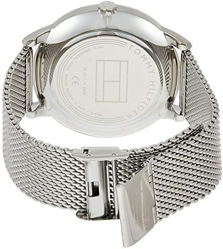 Tommy Hilfiger Hunter Quartz Black Dial Silver Steel Strap Watch for Men - 1791610 Buy Now By Tommy Hilfiger