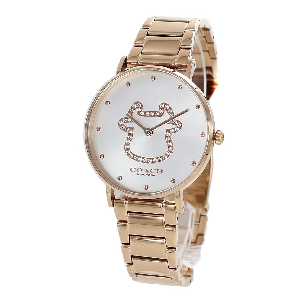 Coach Perry White Dial Rose Gold Steel Strap Watch for Women - 14503708 Buy Now By Coach